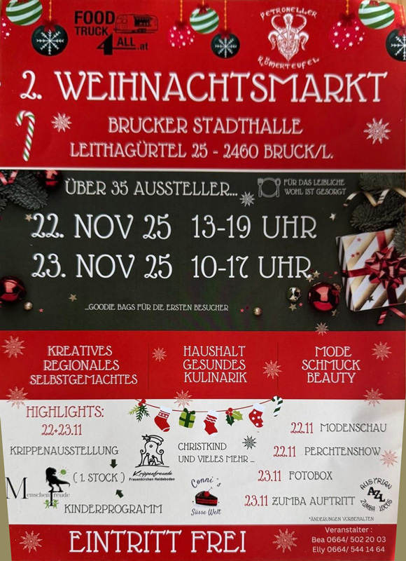 Weihnachtsmarkt Bruck 2025